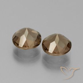 Gemas de cuarzo ahumado Marrón chocolate natural de 3.60 ct, Redondo, VS