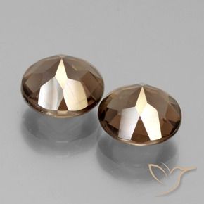 Gemas de cuarzo ahumado Marrón medio natural de 3.61 ct, Redondo, VS