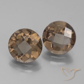 Gemas de cuarzo ahumado Marrón jengibre natural de 3.21 ct, Redondo, VS