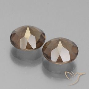 Gemas de cuarzo ahumado Marrón jengibre natural de 3.21 ct, Redondo, VS