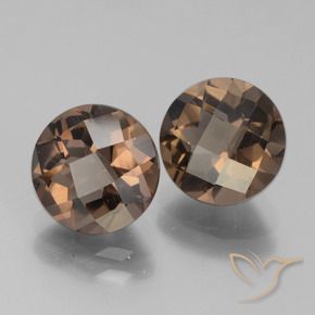 Gemas de cuarzo ahumado Marrón cálido natural de 3.60 ct, Redondo, VVS-VS