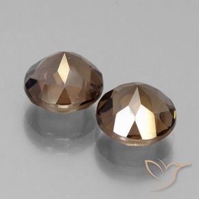 Gemas de cuarzo ahumado Marrón cálido natural de 3.60 ct, Redondo, VVS-VS