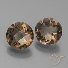 Gemas de cuarzo ahumado Marrón cálido natural de 3.11 ct, Redondo, VS
