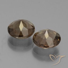 Gemas de cuarzo ahumado Marrón cálido natural de 3.11 ct, Redondo, VS