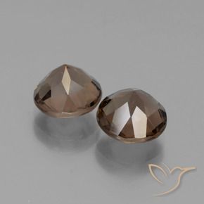 Gemas de cuarzo ahumado Marrón cálido natural de 3.65 ct, Redondo, VS
