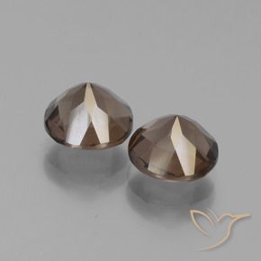 Gemas de cuarzo ahumado Marrón natural de 3.61 ct, Redondo, VS