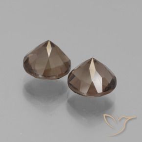 Gemas de cuarzo ahumado Marrón medio natural de 3.83 ct, Redondo, VS