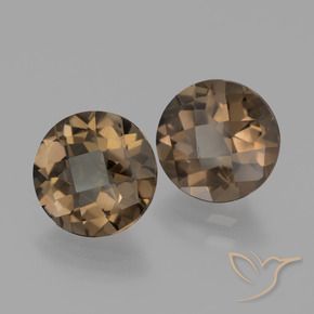 Gemas de cuarzo ahumado Marrón cálido natural de 3.57 ct, Redondo, VS