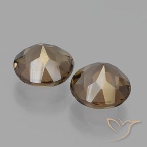 Gemas de cuarzo ahumado Marrón cálido natural de 3.57 ct, Redondo, VS