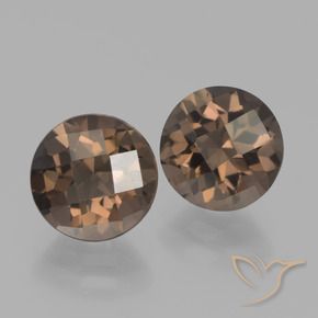 Gemas de cuarzo ahumado Marrón cálido natural de 3.64 ct, Redondo, VVS-VS