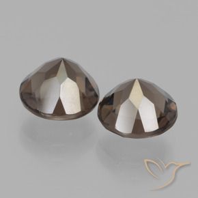 Gemas de cuarzo ahumado Marrón cálido natural de 3.64 ct, Redondo, VVS-VS