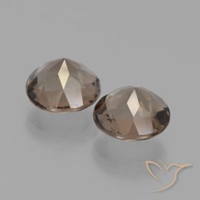 Gemas de cuarzo ahumado Marrón claro natural de 3.52 ct, Redondo, VS