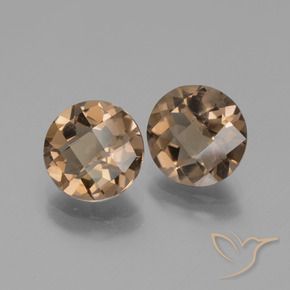 Gemas de cuarzo ahumado Marrón cálido natural de 3.32 ct, Redondo, VS
