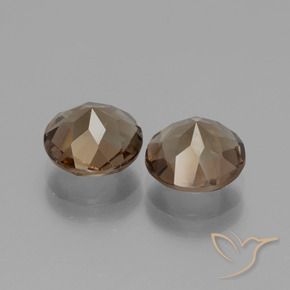 Gemas de cuarzo ahumado Marrón cálido natural de 3.32 ct, Redondo, VS