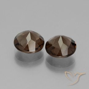Gemas de cuarzo ahumado Marrón nogal natural de 3.50 ct, Redondo, VS