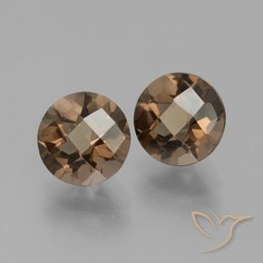Gemas de cuarzo ahumado Marrón cálido natural de 3.58 ct, Redondo, VS
