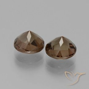 Gemas de cuarzo ahumado Marrón cálido natural de 3.58 ct, Redondo, VS