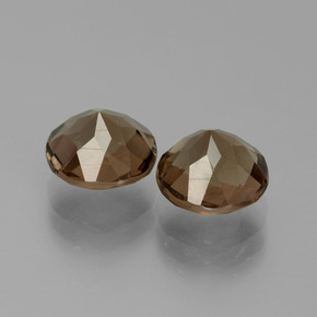 Gemas de cuarzo ahumado marrón natural de 3,67 ct, corte redondo, VS