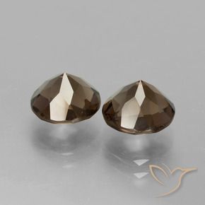 Gemas de cuarzo ahumado Marrón medio natural de 3.62 ct, Redondo, VS