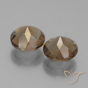 Gemas de cuarzo ahumado Marrón natural de 3.23 ct, Redondo, VS