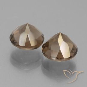 Gemas de cuarzo ahumado Marrón medio natural de 3.86 ct, Redondo, VS
