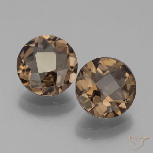 2.87ctw Natural Marrón jengibre cuarzo ahumado, Redondo, VVS-VS