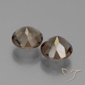 Gemas de cuarzo ahumado Marrón chocolate natural de 3.60 ct, Redondo, VS