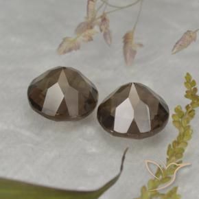Gemas de cuarzo ahumado Marrón cálido natural de 3.81 ct, Redondo, VS