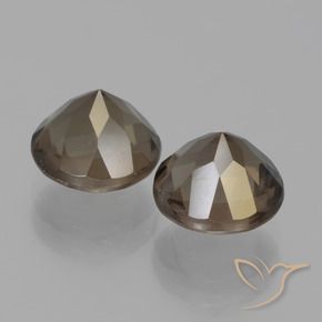 Gemas de cuarzo ahumado Moca claro natural de 3.90 ct, Redondo, VS