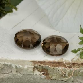 Gemas de cuarzo ahumado Marrón cálido natural de 3.34 ct, Redondo, VS
