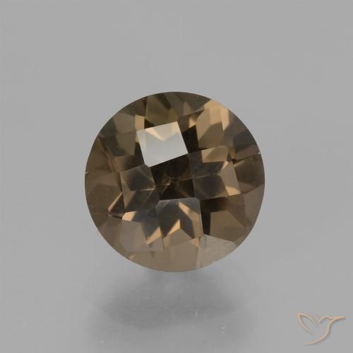 2.00ct Natural Moca claro cuarzo ahumado, Redondo, VVS-VS