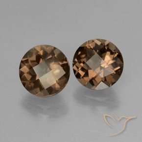 Gemas de cuarzo ahumado Marrón chocolate natural de 3.61 ct, Redondo, VS