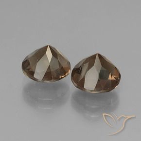Gemas de cuarzo ahumado Marrón medio natural de 3.54 ct, Redondo, VS-SI