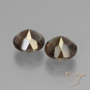 Gemas de cuarzo ahumado Marrón jengibre natural de 3.48 ct, Redondo, VS-SI
