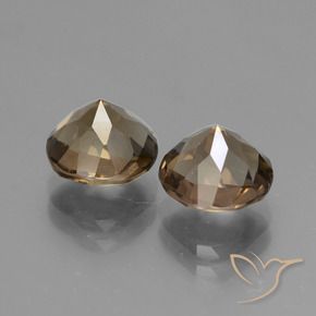 Gemas de cuarzo ahumado marrón natural de 3,58 ct, corte redondo, VS