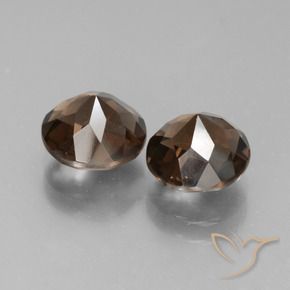 Gemas de cuarzo ahumado Marrón chocolate natural de 3.57 ct, Redondo, VVS-VS