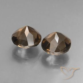 Gemas de cuarzo ahumado Marrón jengibre natural de 3.75 ct, Redondo, VVS-VS
