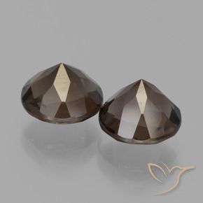 Gemas de cuarzo ahumado Marrón oscuro natural de 3.91 ct, Redondo, VVS-VS