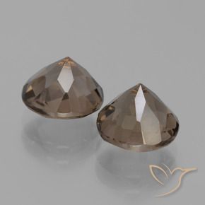 Gemas de cuarzo ahumado Marrón claro medio natural de 3.57 ct, Redondo, VVS-VS