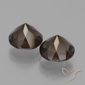 Gemas de cuarzo ahumado Marrón oscuro natural de 3.76 ct, Redondo, VS