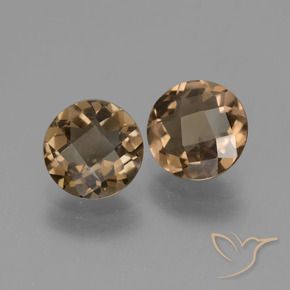 Gemas de cuarzo ahumado Marrón cálido natural de 3.00 ct, Redondo, VS