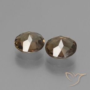 Gemas de cuarzo ahumado Marrón cálido natural de 3.00 ct, Redondo, VS