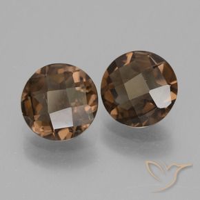 Gemas de cuarzo ahumado Marrón sombra natural de 3.01 ct, Redondo, VS