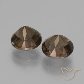 Gemas de cuarzo ahumado Marrón chocolate natural de 3.46 ct, Redondo, VS