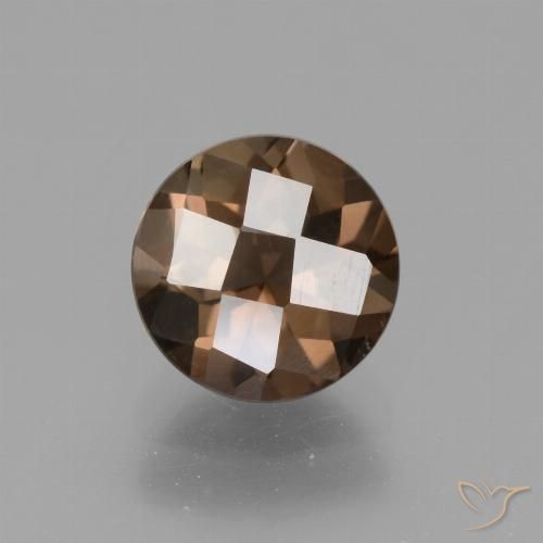 1.62ct Natural Marrón cuarzo ahumado, Redondo, VVS-VS