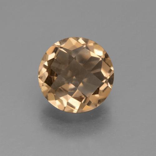Cuarzo Ahumado Marrón cálido natural de 1.44 ct, Corte Redondo, VVS-VS