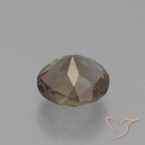 cuarzo ahumado Moca claro natural de 1.40 ct, Redondo, VS