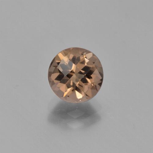 Cuarzo ahumado marrón natural de 1,78 ct, corte redondo, VVS-VS
