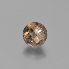 Cuarzo ahumado marrón natural de 1,78 ct, corte redondo, VVS-VS