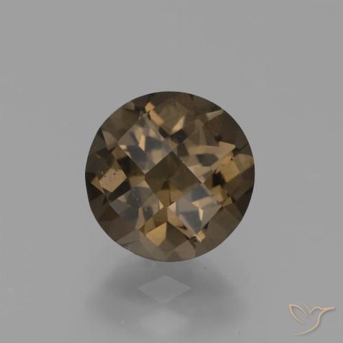 1.60ct Natural Moca claro cuarzo ahumado, Redondo, VS-SI